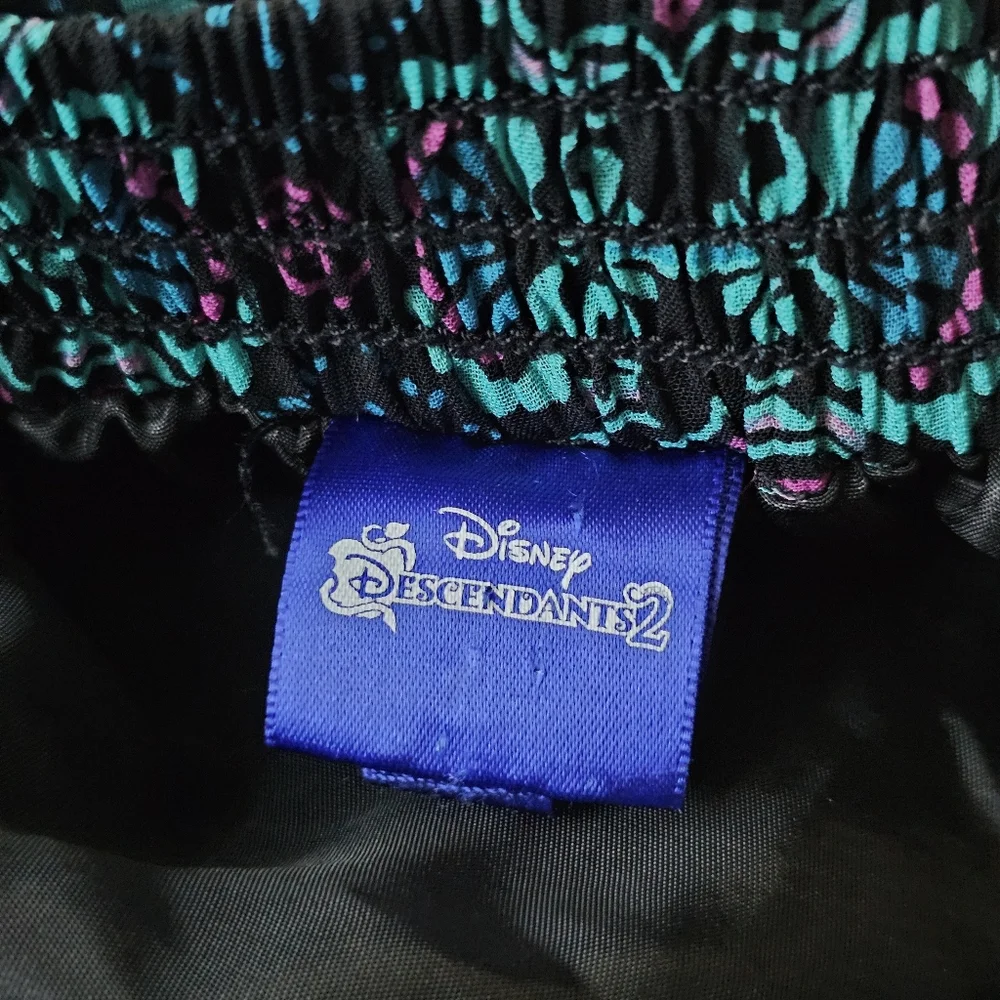 Disney Descendants 2 Skirt Evie Inspired Hi-Low Tulle Hem Floral Big Girl Size L